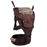 USPRO® Baby Carrier Baby Sling with Cushion Infant New Born Baby Sling with Cotton Mesh Baby Toddler Hip Seat Baby Waist Seat Brown