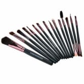 Oem New Pro Makeup Cosmetic Tool Brush Set Foundation Eye Shadow Eyebrow Lip Brush 15 PCs Set (Color:Coffee)