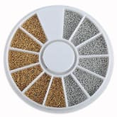 Oem Silvery Golden Nail Art Caviar Beads Manicure Pedicure Make Up Decoration Wheel
