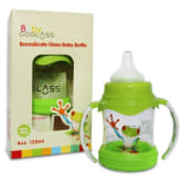 Not Available (na) GoGlass Borosilicate Glass Baby Bottle 4 oz BPA Free With Extra Nipple Included Free (Green)