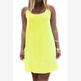 Handu Summer Chiffon Mini Dress (Yellow) (Intl)