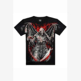 Skull 3D printing Men's Cotton T-shirt Black - Intl