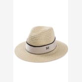 Jaza JAZA Female European Pattern Strip Straw Hat (Beige)