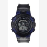 Oem Multifunction Kid's Blue Sports Electronic Silicone Strap Watch Jam Tangan