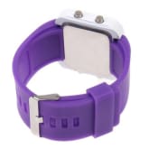 Oem Kids Led Digital Watches Mirror Surface Silicone Band Sport Wristwatch (Purple) (Intl)