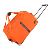 Waterproof Orange Folding Suitcases Large Capacity Roller Luggage Travel Bag (Intl)