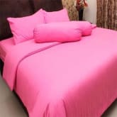 Chelsea Rosewell Seprei+Bedcover Microtex Polos - Pink Muda