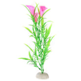 Elenxs ELENXS No Fading Artificial Plastic Petunia Grass Tank Aquarium Ornament (Pink Green) (Intl)