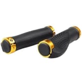 1 pair Bicycle handlebar mountain bike handle Rubber handle human engineering-Gold