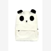 Oem Lady's Lovely White Panda Canvas Backpack With a Small Panda Shoulder Bag