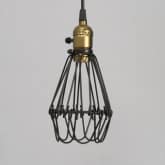 Light Chandelier Rustic Wire Cage Ceiling Pendant Lamp black