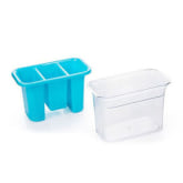 Clothingloves Plastic Double Layer Dustproof Chopsticks Cage Storage Box Desk (Blue)