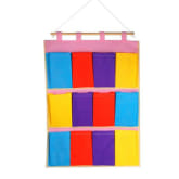 Home Organization Gadget Holder Wall Cloth Colorful Hanging Storage Bags Case (Intl)