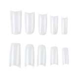 500 PCS Natural False Acrylic UV Gel Half French Nail Art Tips Tools(Export) - Intl