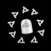 Oem 10pcs 3D Rhinestone Alloy Metal Nail Art Tips Glitters Decoration Triangle