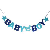 Generic Baby Boy Bunting Garland Banner Baby Shower Party Decoration