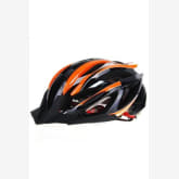 Road Mountain Cycling Helmet Visor Adjustable Outdoor (Black + Orange)