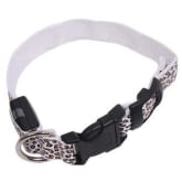 Ai Home Pet Dog LED Flashing Safety Collar Leopard Leash XL Multicolor