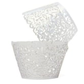 Birthday Cupcake Cases Set of 12 (White)