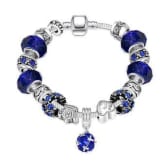 Zuncle ZUNCLE Colorful Crystal European Beads with Red Murano Glass Beads fit Snake Chain (Gold)
