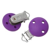 8years Round Pacifier Clips Purple (EXPORT) - Intl
