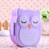 Buyincoins BUYINCOINS Lovely Cartoon Owl Lunch Box Food Container Storage Box Portable Bento Box Spoon(Export)(Intl)