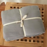 Cotton Pure™ Ash Grey Knitted Cotton Bundle Bed Set