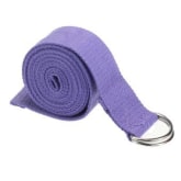 71'' Cotton Yoga Stretch Strap Training Belt Waist Leg Fitness Exercise Gym Light Purple(Export)(Intl)