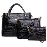 Oem Women Handbag PU Leather Messenger Vintage Shoulder Crossbody Bags Black(Export)(Intl)