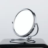 Oem M5093-3 3 Inch Brass Double Side Round Makeup Pocket Mirror Chromed (Silver) (EXPORT)