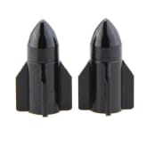 2pcs Aluminium Alloy Rocket Shape MTB Road Bicycle Motor Bike Car Schrader Valve Mouth Cover Tyre Wheel Rims Stem American Air Valve Dust Cap (Intl)