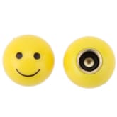 2pcs Smile Face Ball MTB Road Bicycle Motor Bike Car Schrader Valve Mouth Cover Tyre Wheel Rims Stem American Air Valve Dust Cap