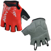 360dsc 360DSC BOODUN Flower Printed Outdoor Riding Cycling Bike Half Finger Gloves - Red M