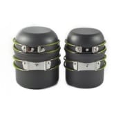 4pcs Outdoor Cookware Camping Utensils Pot Bowl (Gray)