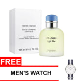 Dolce & Gabbana Light Blue Pour Homme 125ml (Tester) Free Men's Watch