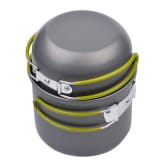 Ckeyin 4pcs Portable Outdoor Camping Hiking Cooking Set Cookware (Grey)