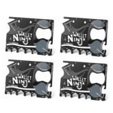 Generic 18-in-1 Tool Ninja Wallet Set of 4 (Black)
