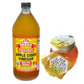 Bragg Apple Cider Vinegar 946ml Bundle with Pure Raw Honey 370g