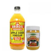 Bragg Apple Cider Vinegar 473ml Bundle with Cherbz & Spice 8 in 1 Turmeric Tea 350g