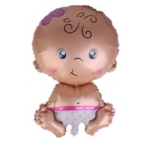 Generic Aluminum Film Baby Girl Shape Balloon for Baby Shower Christening Birthday