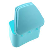 1Pc 4 Colors Dental Tray Box Orthodontic Retainer Plastic Box Denture Box Dental Instrument Dental Tools Teeth Case Partial Denture Box Blue