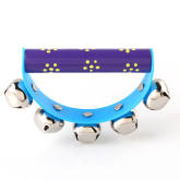 New Fashion Lovely Baby Toys Cute Hand Bell Baby Wooden Handle Toys Music Tambourine Rattle Ring Kids Toy Gift (Intl)