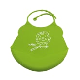 Silicone Baby Feeding Bibs Cute Lion Character (Green)(INTL)