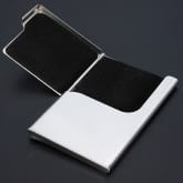 Oem Semi-open Business Credit ID Card Holders Metal Stainless Steel Pocket Case Box (Intl)