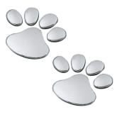 Oem Fang Fang Car Window Decal Sticker Bear Dog Foot Prints (Sliver) (Intl)