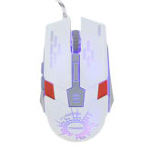 FOREV USB Wired Business Gaming Mouse/Mice 6 Buttons 4000 DPI Adjustable with Backlit Optical (White)