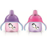 Philips Avent AVENT My Penguin Sippy Cup 9oz Pack of 2 (Pink/Purple)