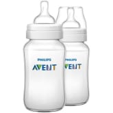 Philips Avent Philips AVENT Classic Polypropylene Bottle 11 oz. Pack of 2 (White)