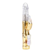 Oem Sunwonder Women Soft Dildo G-Spot Stimulation Clitoral Vibrator Stick Sex Toys Female Sex Tool With Floating Beads (Gold) (Intl)