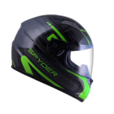 Spyder Phoenix G 386 Motorcycling Helmet Large (Black/Green)